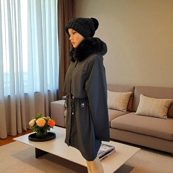 Women’s Hooded Mid-Length Jacket size XL - Picture 3 of 9